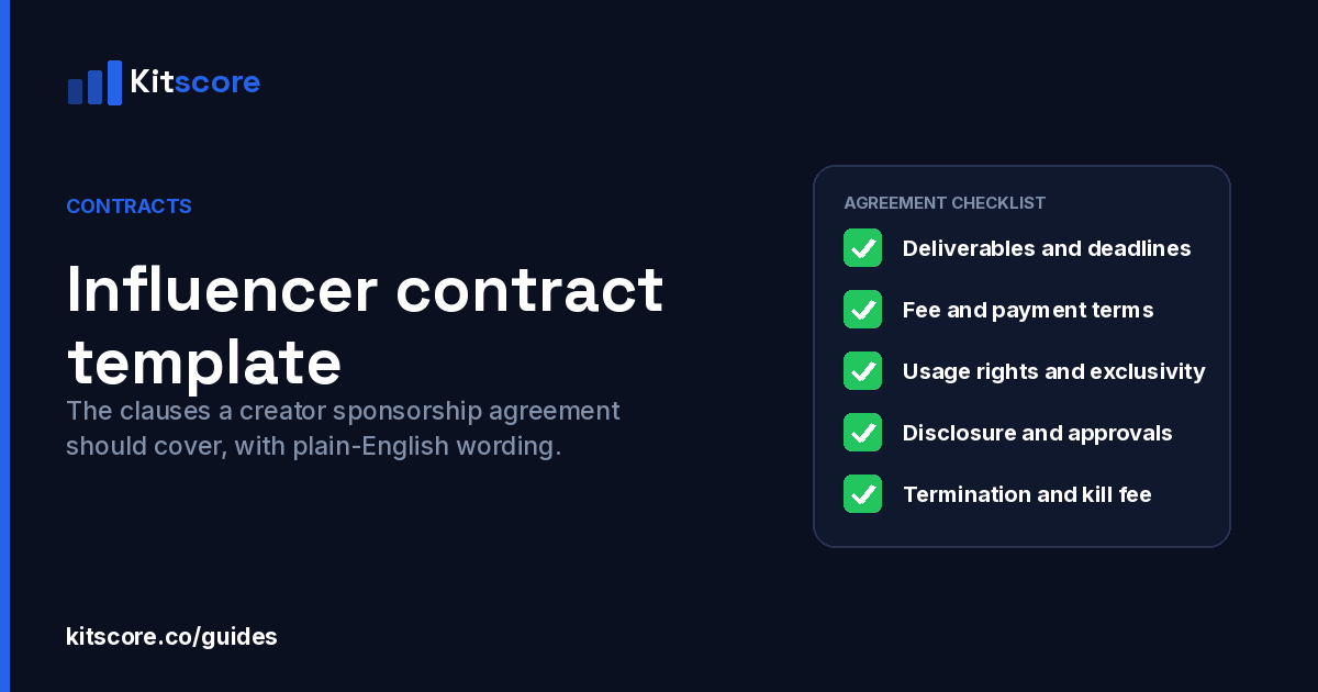 Contract Liability Clause Examples Influencer Contract Template: Key Clauses Explained | Kitscore